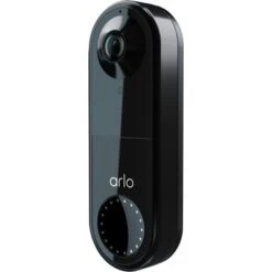 Arlo - Essential Wi-Fi Smart Video Doorbell - Wired - Black