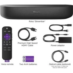 Roku - Streambar Powerful 4K Streaming Media Player, Premium Audio, All In One, Voice Remote And TV Controls - Black -Comprehension Store 0f5a1cff e4ee 5400 b47e 2e16e83c1c93