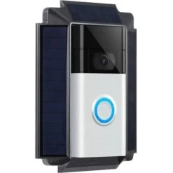 Comprehension Store 21 Wasserstein - Mountable Solar Charger For Ring Video Doorbell 1 (2nd Generation 2020) - Black