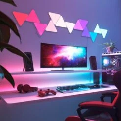 Nanoleaf - Shapes Triangles Smarter Kit (7 Panels) - Multicolor -Comprehension Store 2c9dae50 f19c 575b 997f 8ba9e4bd8a53