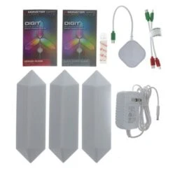 Monster MLB71035RGB Smart Modular 3D LED Art Panels, 3 Panel Starter Kit -Comprehension Store 43c2c4f7 ea10 4ff1 84fc 97135a9cc6f8