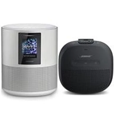 Bose Home Speaker 500 Wireless Speaker With Built-In Amazon Alexa, Luxe Silver - With Bose SoundLink Micro Bluetooth Speaker, Black 1 Bose Home Speaker 500 Wireless Speaker With Built-In Amazon Alexa, Luxe Silver - With Bose SoundLink Micro Bluetooth Speaker, Black