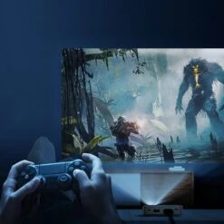 Kodak - Portable Projector, 1920 X 1080 Resolution Mini Projector, 75 Lumens, LED, DLP Rechargeable Pico Projector - White -Comprehension Store 48928e99 2e13 568f 9c9e 8c346affd8ac