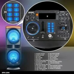 Gemini GPK-1200 6000W Bluetooth Home Karaoke Party Speaker With LED Lightshow -Comprehension Store 560c9281 0e06 40f9 b1cb 26cc2d8513df