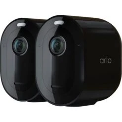 Arlo - Pro 4 Spotlight Camera, 2 Pack - VMC4250B - Black