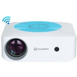 Vankyo - Leisure E30TBS Native 1080P 4K Supported Wireless Projector, Screen Included - White/Blue