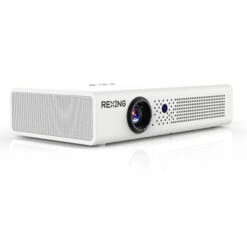 Rexing - PV6 Smart DLP Projector 600ANSI With 3D Projection, Wi-Fi, Bluetooth - White