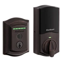 Kwikset - Halo Smart Lock Wi-Fi Replacement Deadbolt With App/Key/Fingerprint Access - Venetian Bronze