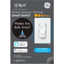 GE - CYNC Dimmer + Motion Sensor Smart Switch, No Neutral Wire Required, Bluetooth And 2.4 GHz Wifi (Packing May Vary) - White -Comprehension Store d8fe6864 f901 5238 aec6 f65c872bf171