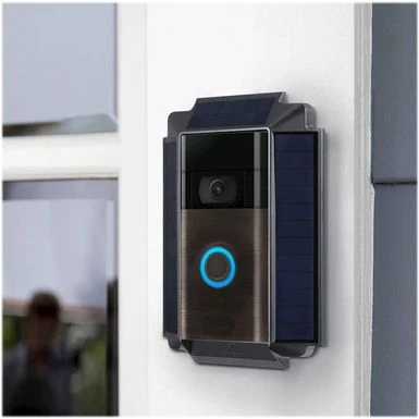 Wasserstein - Mountable Solar Charger For Ring Video Doorbell 1 (2nd Generation 2020) - Black 3 Wasserstein - Mountable Solar Charger For Ring Video Doorbell 1 (2nd Generation 2020) - Black - Image 3