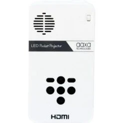 AAXA - Ultra-Portable LED Pico Projector With 100 Minute Li-ion Battery, Native 720P HD Resolution, & Built-in Media Player - White -Comprehension Store f5677e14 61fb 5bfa 88ff e004292abd07